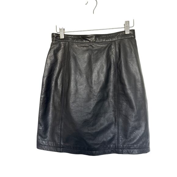 Vintage 90s Wilsons Leather Maxima Leather Pencil Skirt, 8 - Picture 1 of 5